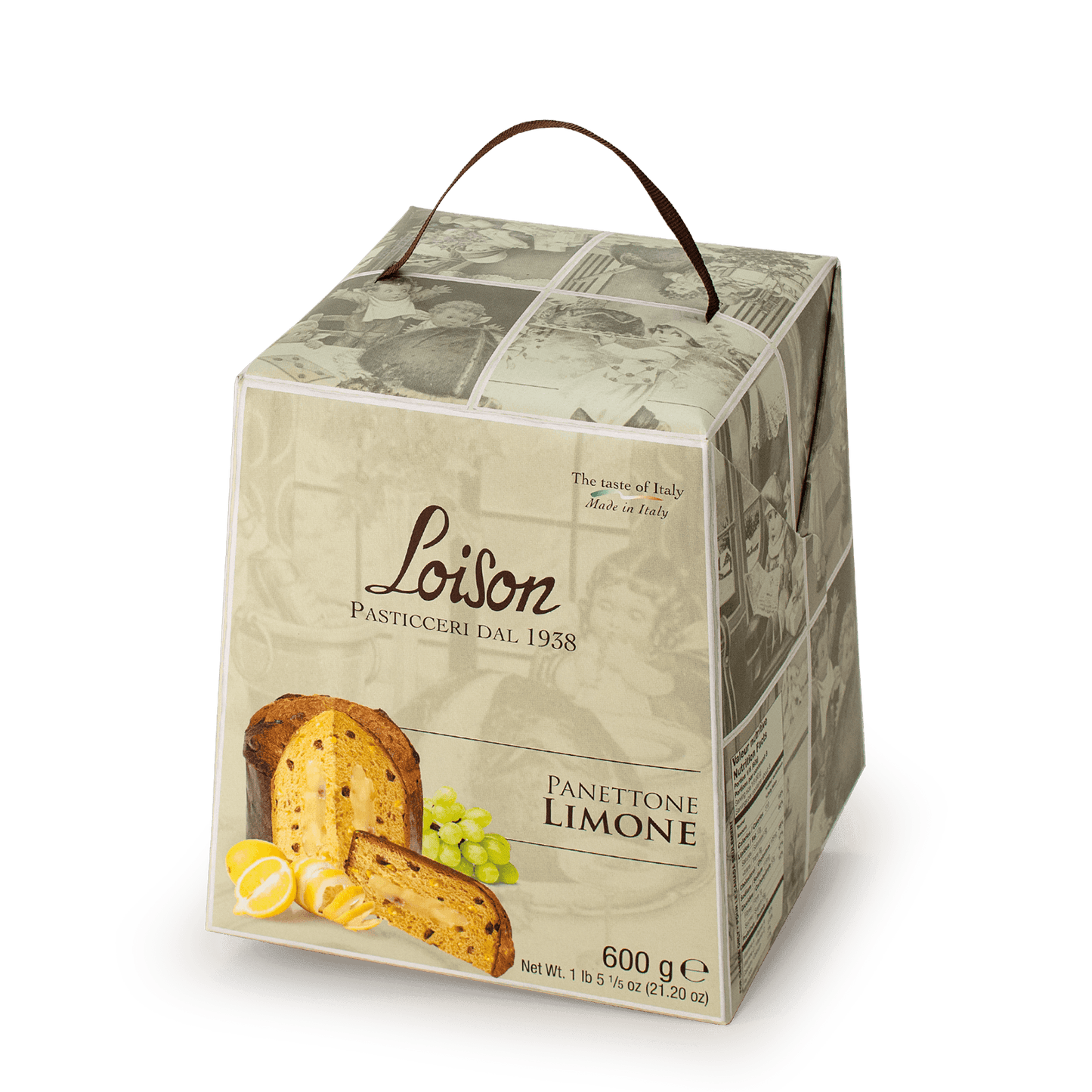 Panettone pyragas karamelizuotomis citrinomis ir citrinų kremu, 600g