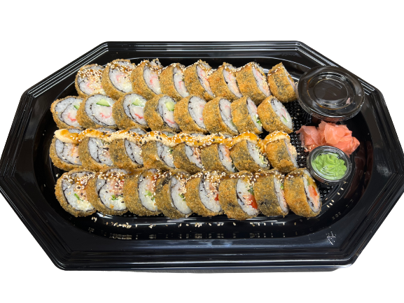 Rinkinys Nr. 8 / 32 vnt (Surimi Tempura (13), Vulcano (14), Tycoon (22), Salmon surimi avocado tempura (51))