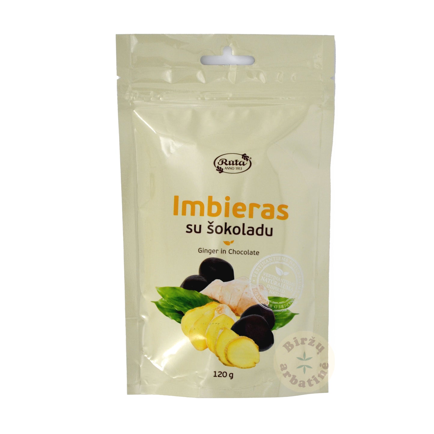 Imbieras su šokoladu, 120g.