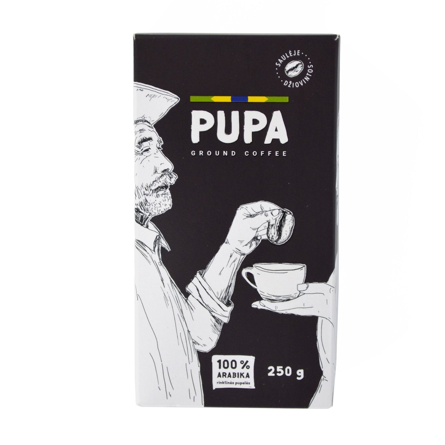 Malta kava „Pupa“ iš saulėje džiovintų pupelių, 250g.