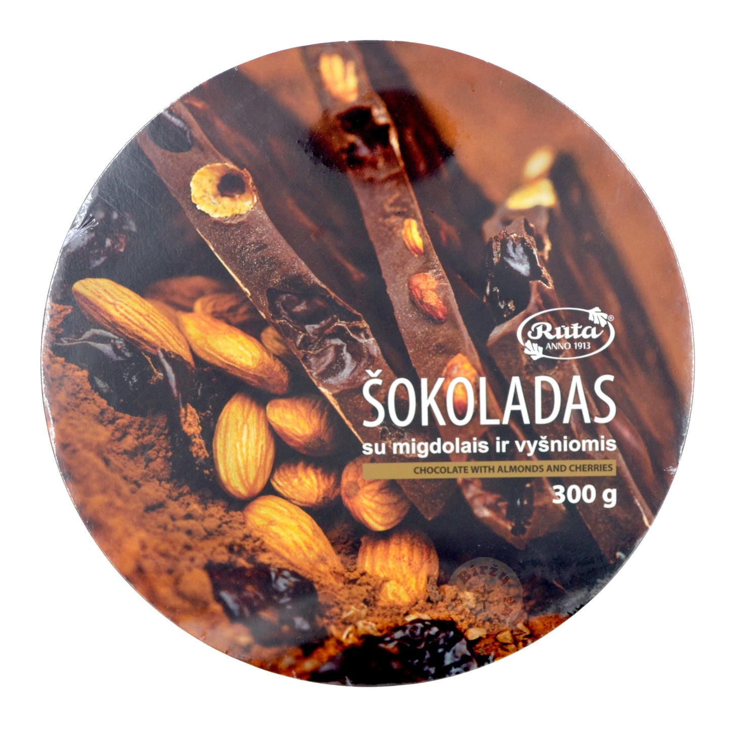 Šokoladas su migdolais ir vyšniomis, 300g